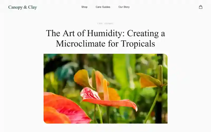 Beautifully formatted journal article about plant humidity